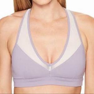 Alo BLACK mesh cross back sports bra